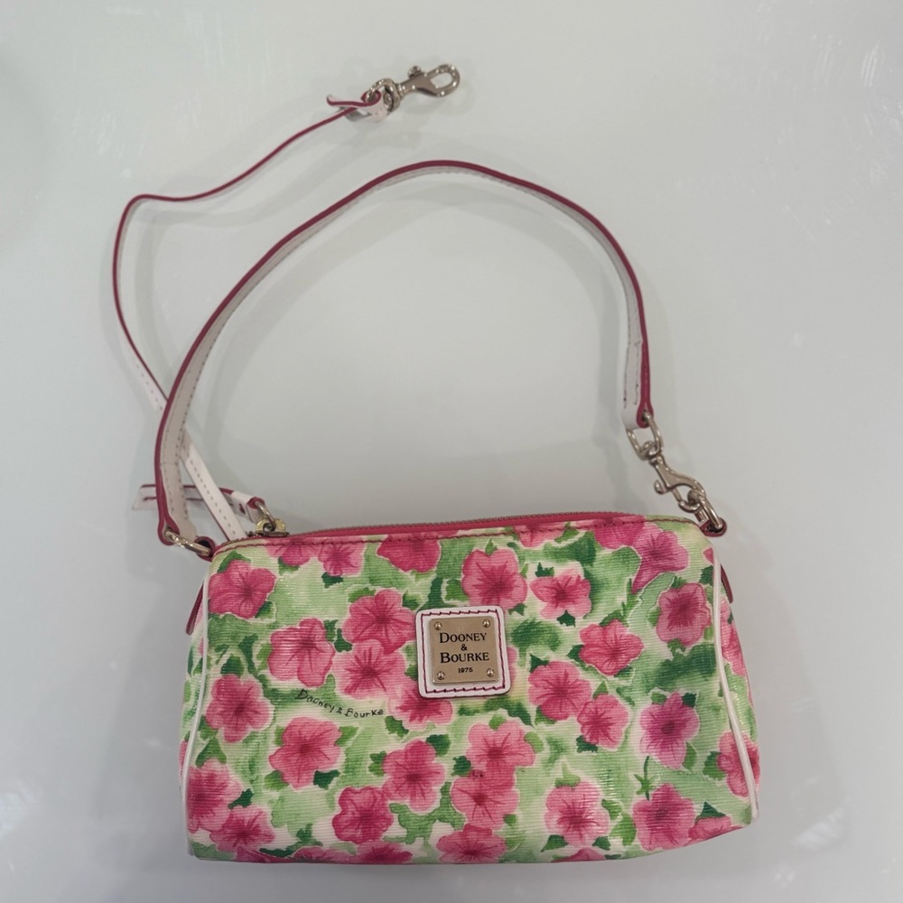 Dooney & Bourke Floral Pink Petunia Shoulder Bag NWOT